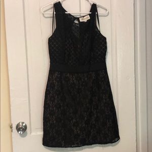 Francesca’s- Lacey Black Dress - L
